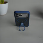 iPhone 17 Pro Max Magnetic Ring Stand Case | Frosted Shockproof Back Cover with Metal Kickstand & MagSafe Support