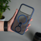 iPhone 17 Pro Max Magnetic Ring Stand Case | Frosted Shockproof Back Cover with Metal Kickstand & MagSafe Support