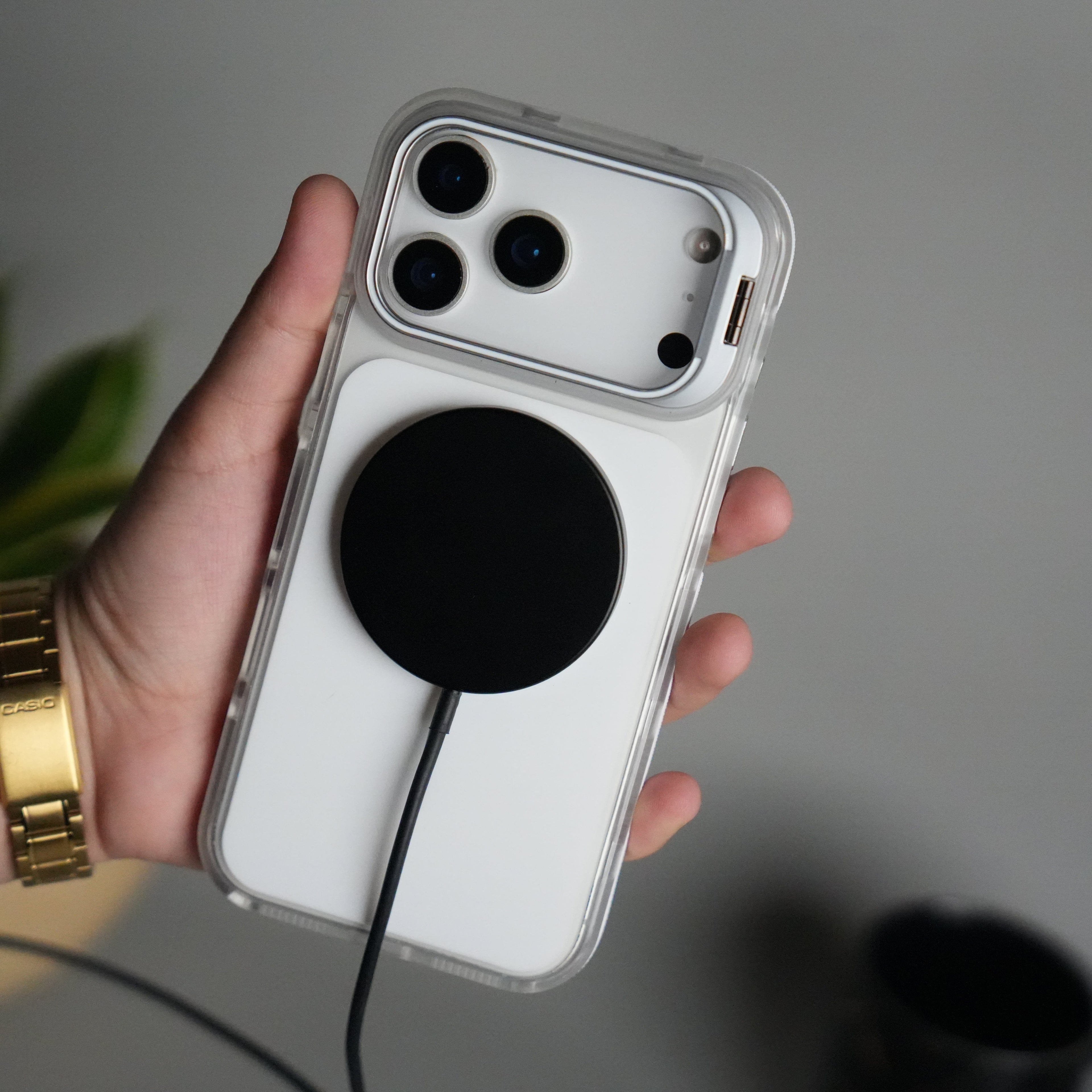 iPhone 17 Pro Max MagSafe Case with Metal Camera Stand | Slim & Shockproof Protection