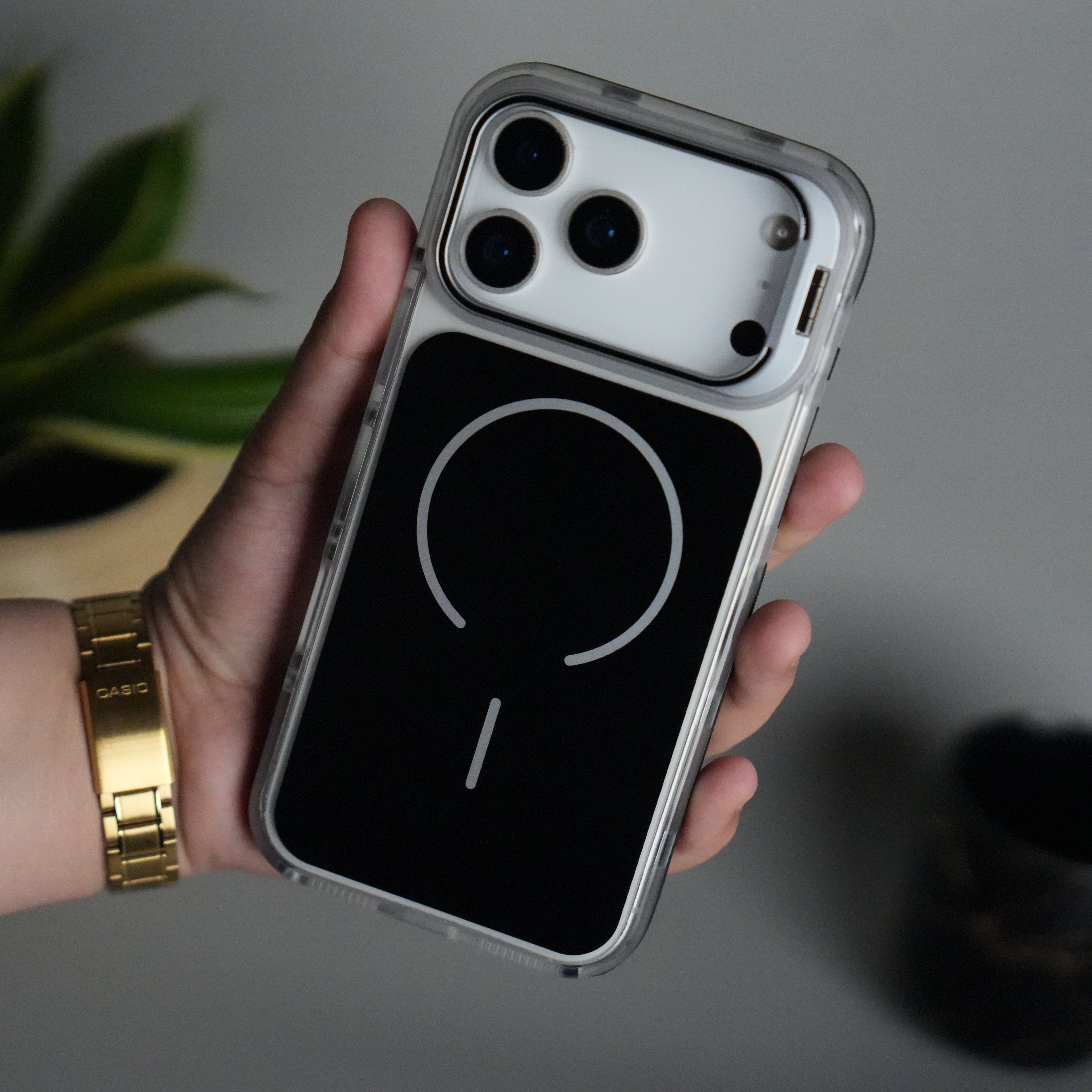 iPhone 17 Pro Max MagSafe Case with Metal Camera Stand | Slim & Shockproof Protection