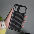 iPhone 17 Pro Max MagSafe Suitcase Design Case | Shiny Texture Back Cover