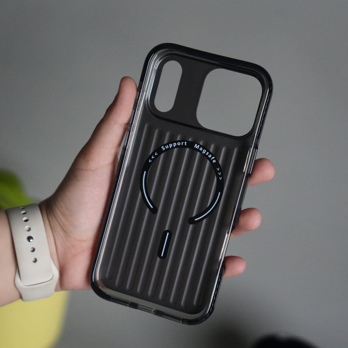 iPhone 17 Pro Max MagSafe Suitcase Design Case | Shiny Texture Back Cover