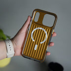 iPhone 17 Pro Max MagSafe Suitcase Design Case | Shiny Texture Back Cover