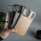 iPhone 17 Pro Max MagSafe Suitcase Design Case | Shockproof Ribbed Texture Back Cover