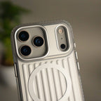 iPhone 17 Pro Max MagSafe Suitcase Design Case | Shockproof Ribbed Texture Back Cover