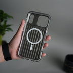 iPhone 17 Pro Max MagSafe Suitcase Design Case | Shockproof Ribbed Texture Back Cover