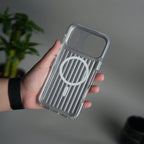 iPhone 17 Pro Max MagSafe Suitcase Design Case | Shockproof Ribbed Texture Back Cover