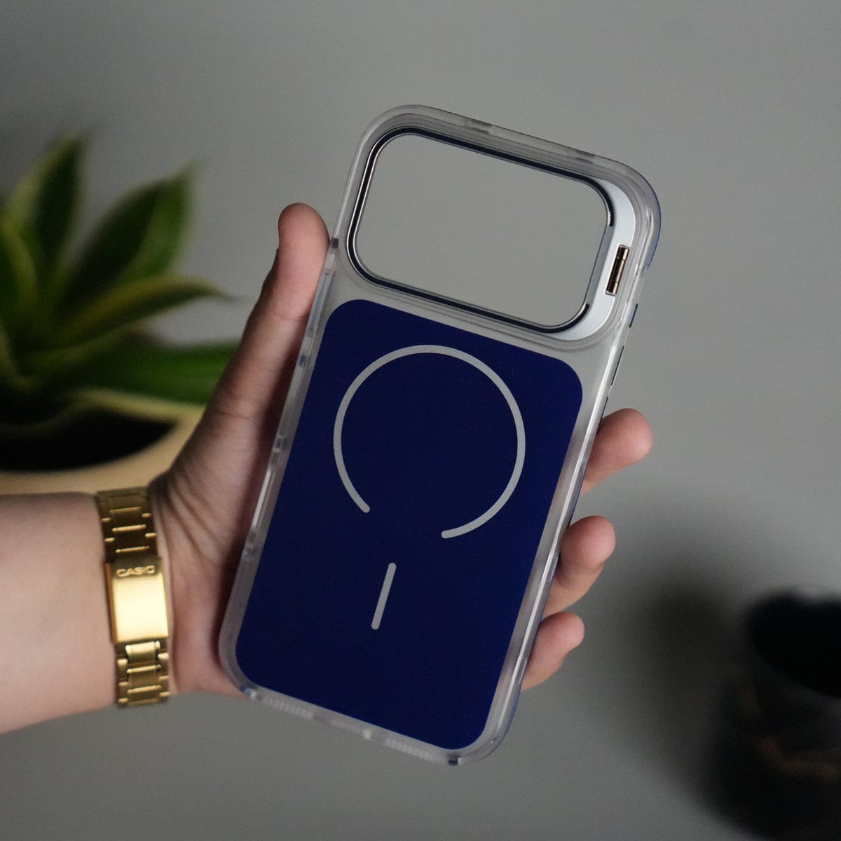 iPhone 17 Pro Max Matte Finish MagSafe Case with Ultra-Slim Metal Kickstand