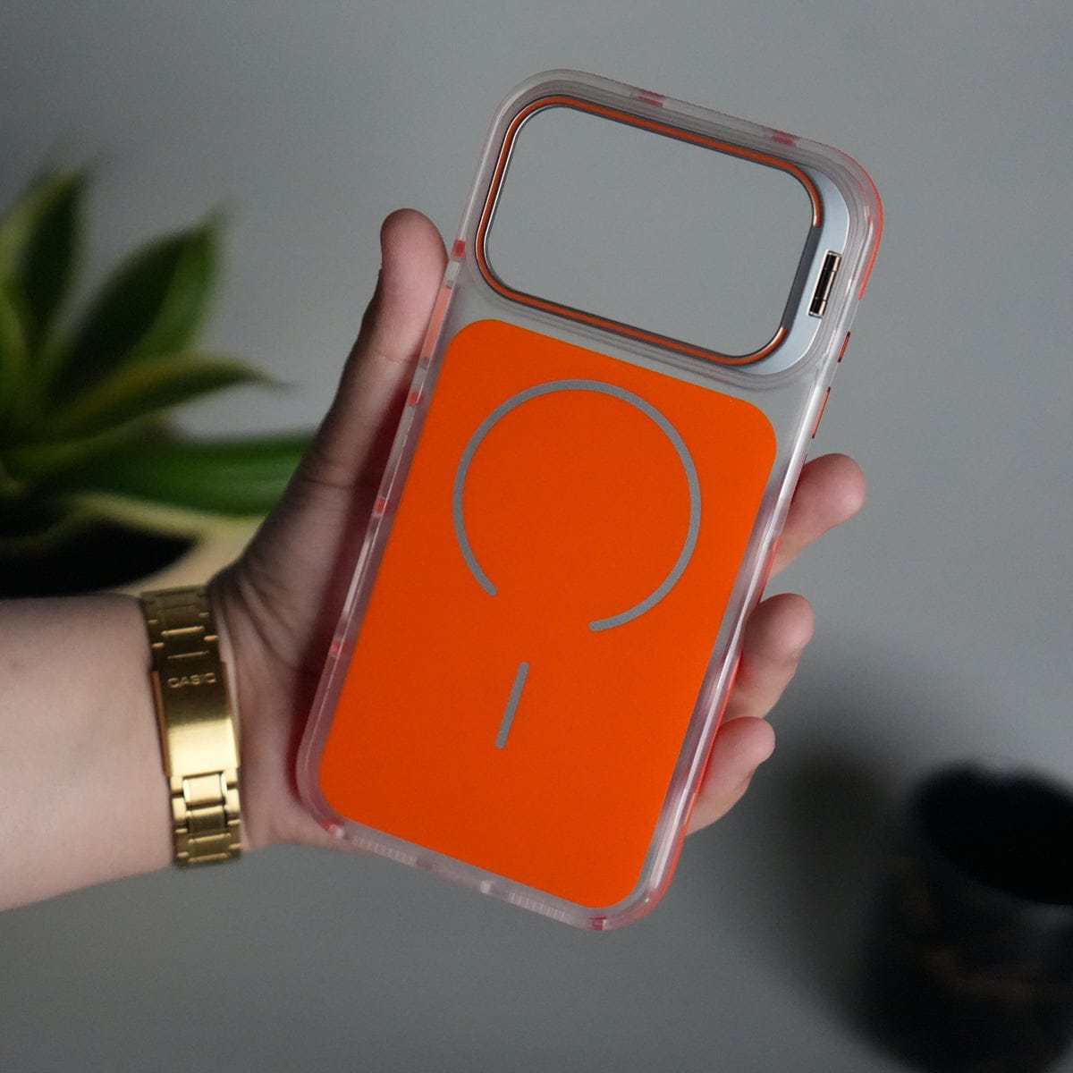 iPhone 17 Pro Max Matte Finish MagSafe Case with Ultra-Slim Metal Kickstand