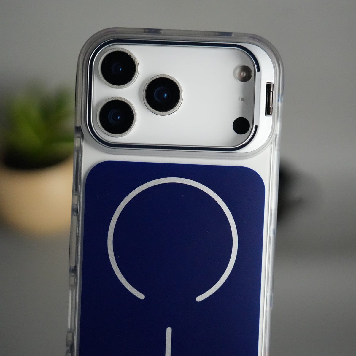 iPhone 17 Pro Max Matte Finish MagSafe Case with Ultra-Slim Metal Kickstand