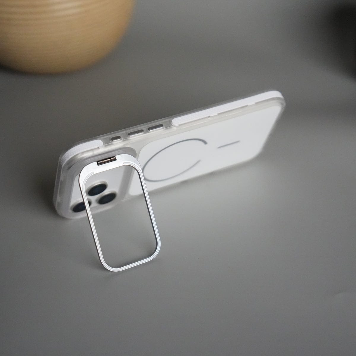 iPhone 17 Pro Max Matte Finish MagSafe Case with Ultra-Slim Metal Kickstand