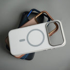 iPhone 17 Pro Max Matte MagSafe Case | Electroplated Camera Frame | Shockproof Back Cover