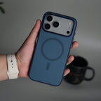 iPhone 17 Pro Max Matte MagSafe Case | Electroplated Camera Frame | Shockproof Back Cover