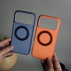 iPhone 17 Pro Max Matte Shockprof Case with Metal 360° Kickstand