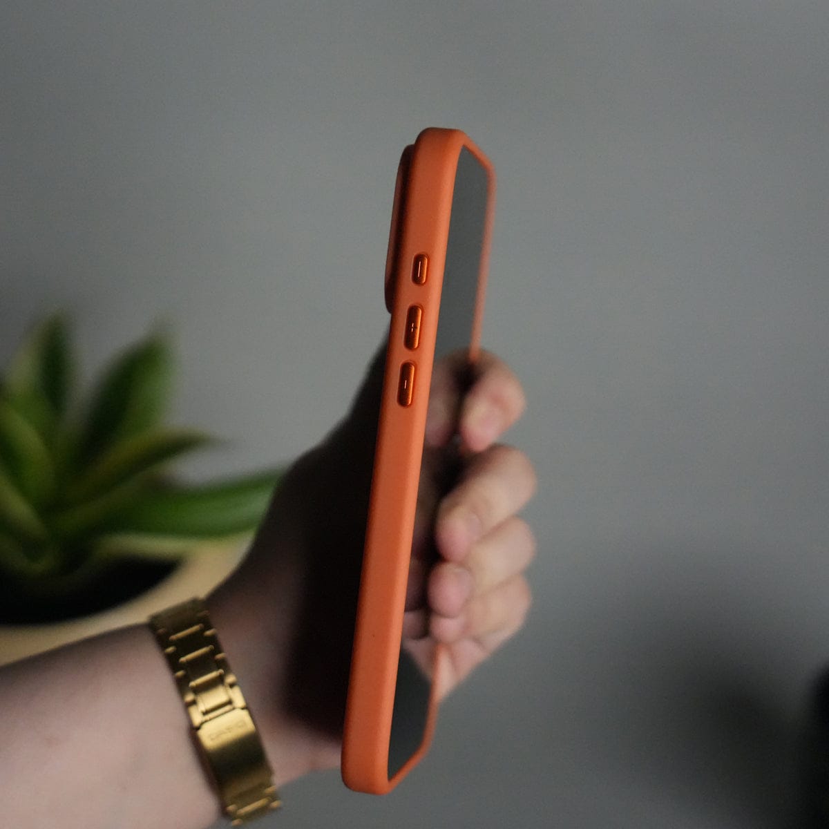 iPhone 17 Pro Max Matte Shockprof Case with Metal 360° Kickstand