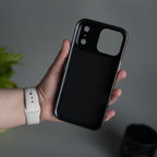 iPhone 17 Pro Max Metallic Textured Leather MagSafe Ring Case Cover