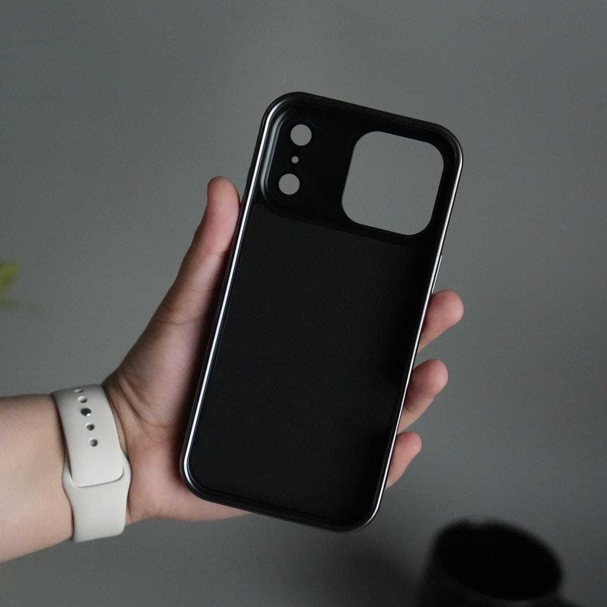 iPhone 17 Pro Max Metallic Textured Leather MagSafe Ring Case Cover