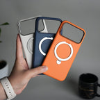 iPhone 17 Pro Max Premium Leather Kickstand Case | Metal Ring Stand | Shockproof Back Cover