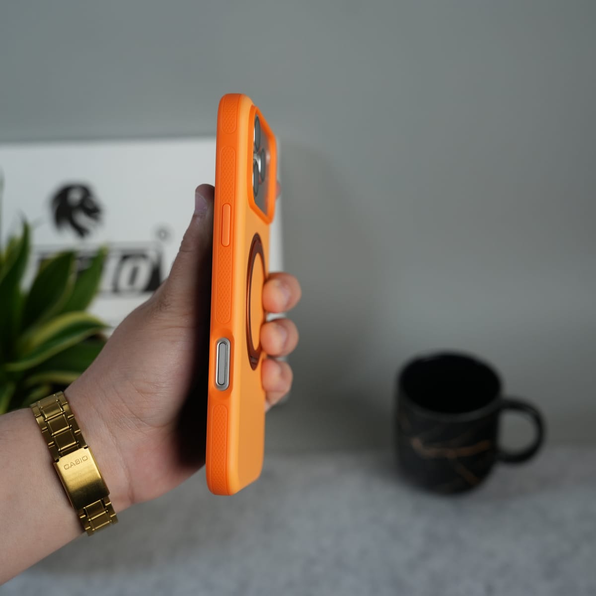 iPhone 17 Pro Max Premium Magnetic Stand Ring Case