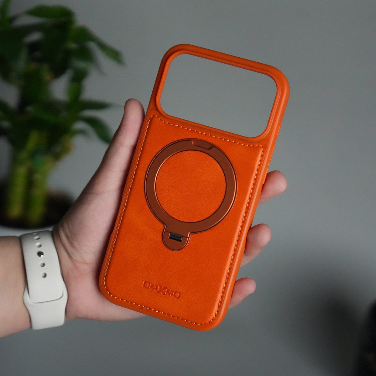 iPhone 17 Pro Max Premium PU Leather Kickstand Case | Luxury Shockproof Protective Back Cover