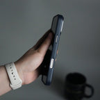 iPhone 17 Pro Max PU Leather Case with Metal Camera Frame & 360° Rotating Metal Stand