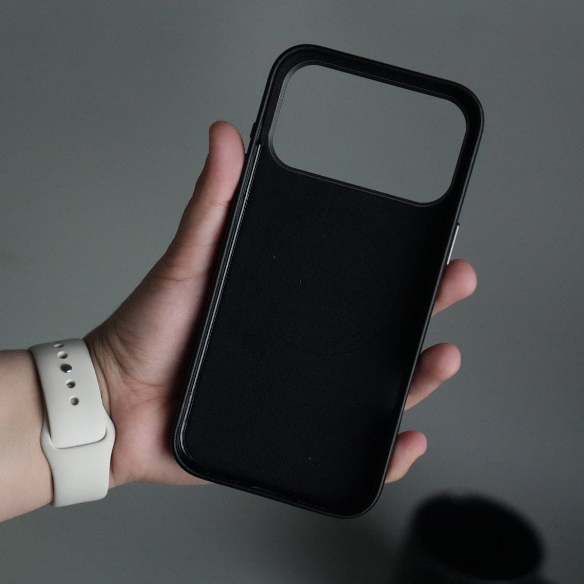 iPhone 17 Pro Max PU Leather Case with Metal Camera Frame & 360° Rotating Metal Stand