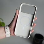 iPhone 17 Pro Max PU Leather Case with Metal Camera Frame & Built-in MagSafe Back Cover