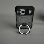 iPhone 17 Pro Max – Rugged Armor MagSafe Case with Metal Kickstand