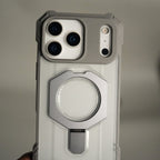 iPhone 17 Pro Max – Rugged Armor MagSafe Case with Metal Kickstand