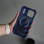 iPhone 17 Pro Max – Rugged Armor MagSafe Case with Metal Kickstand