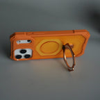 iPhone 17 Pro Max – Rugged Armor MagSafe Case with Metal Kickstand