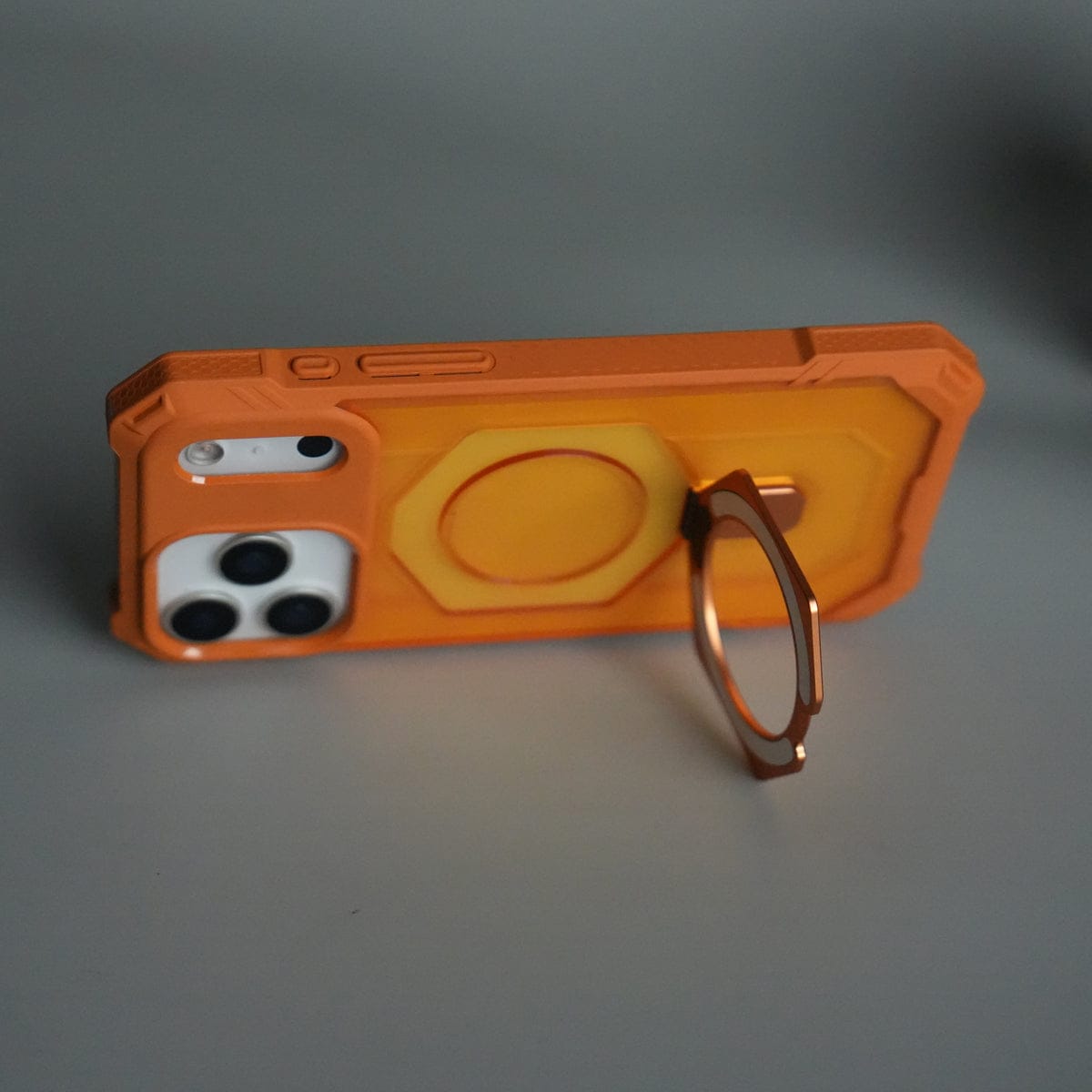iPhone 17 Pro Max – Rugged Armor MagSafe Case with Metal Kickstand