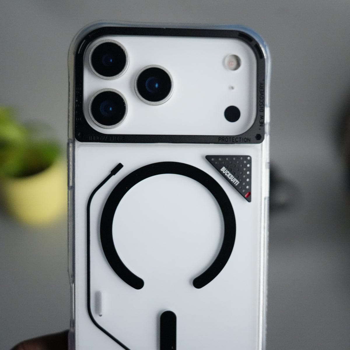 iPhone 17 Pro Max TechLine Transparent MagSafe Case with Metal Camera Bump Back Cover