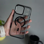 iPhone 17 Pro Max Transparent MagSafe Case with Metal Camera Frame | Crystal Clear Back Cover