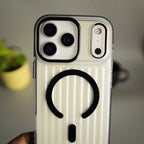 iPhone 17 Pro Max Transparent MagSafe Suitcase Design Case Back Cover