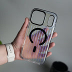 iPhone 17 Pro Max Transparent MagSafe Suitcase Design Case Back Cover