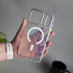 iPhone 17 Pro Max Transparent MagSafe Suitcase Design Case Back Cover