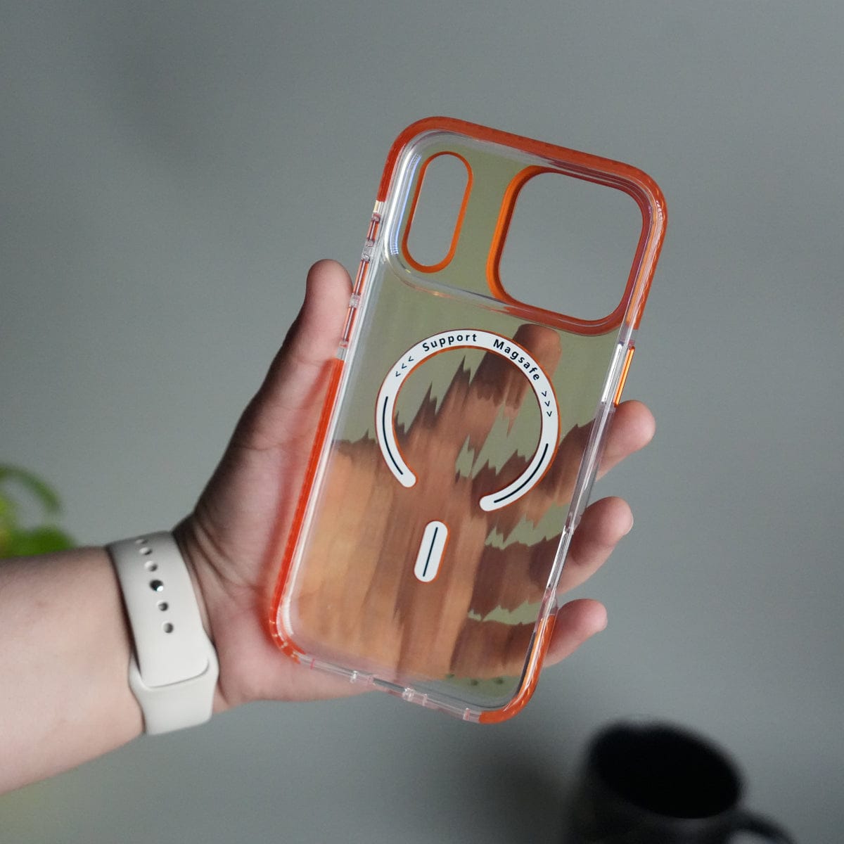 iPhone 17 Pro Max Transparent MagSafe Suitcase Design Case Back Cover