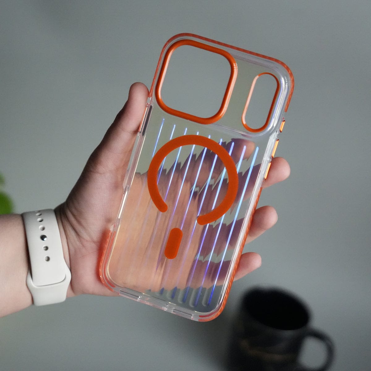 iPhone 17 Pro Max Transparent MagSafe Suitcase Design Case Back Cover
