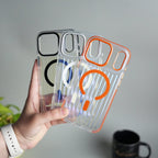 iPhone 17 Pro Max Transparent MagSafe Suitcase Design Case Back Cover