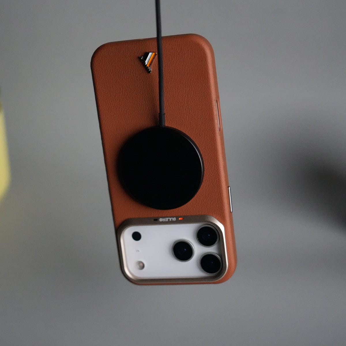 iPhone 17 Pro Max PU Leather Case with Metal Camera Frame