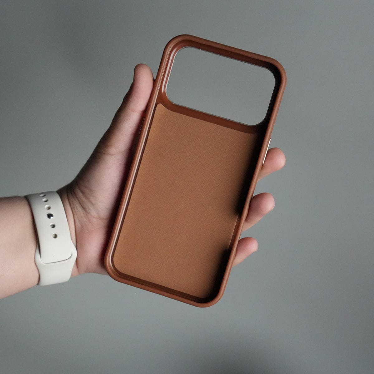 iPhone 17 Pro Max PU Leather Case with Metal Camera Frame