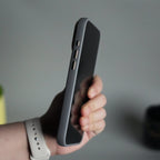 iPhone 17 Pro Max PU Leather Case with Metal Camera Frame