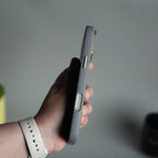iPhone 17 Pro Max PU Leather Case with Metal Camera Frame