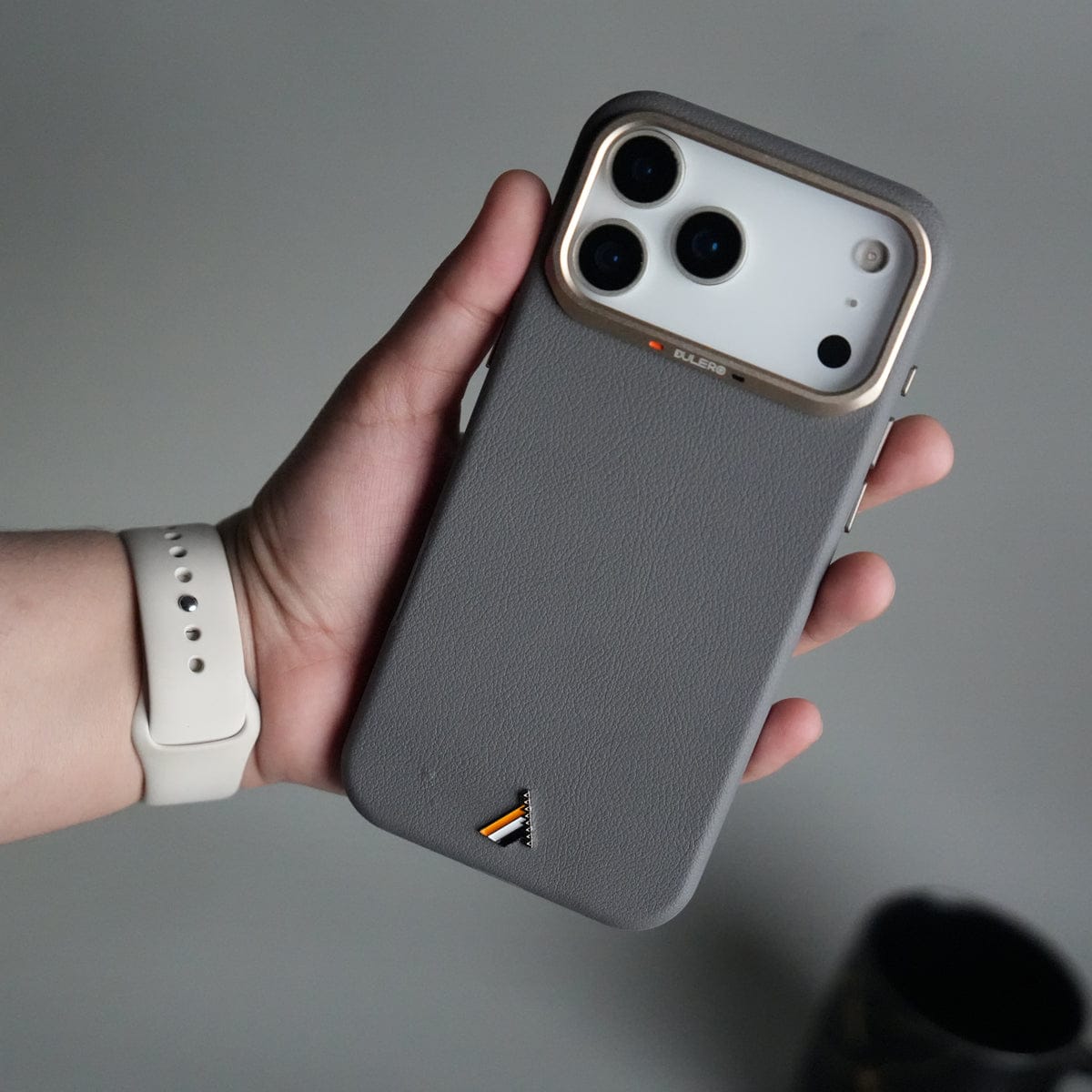 iPhone 17 Pro Max PU Leather Case with Metal Camera Frame
