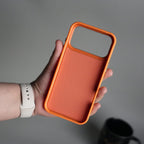 iPhone 17 Pro Max PU Leather Case with Metal Camera Frame