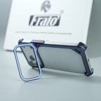 iPhone 17 Series Aluminum Alloy Metal Bumper Frame with Foldable Stand