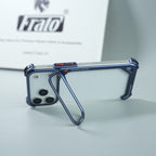 iPhone 17 Series Aluminum Alloy Metal Bumper Frame with Foldable Stand
