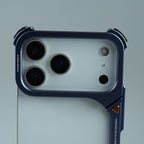 iPhone 17 Series Aluminum Alloy Metal Bumper Frame with Foldable Stand