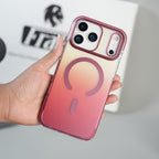 iPhone 17 Series Blush Pink Gradient MagSafe Compatible Clear Case